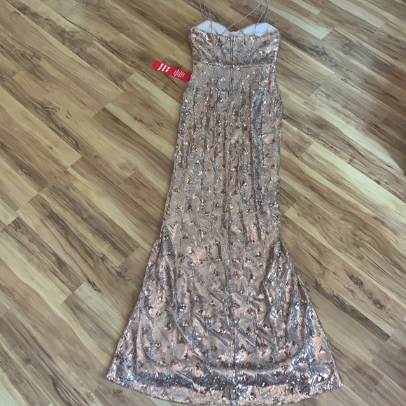 *NWT* Speechless Rose Gold Sequin Prom Dress | Size 5 Junior - Picture 6 of 11